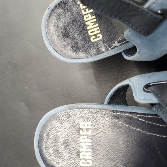 Camper Leather Wedge Sandal EU 38 Hook Loop, US 8 - Picture 11 of 12